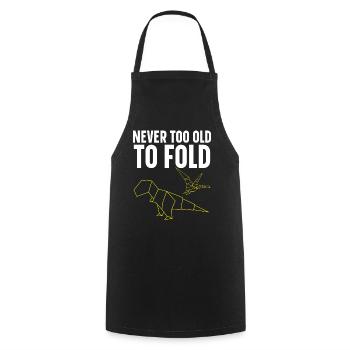 Never Too Old to Fold Paper Art Japanese Art - Cooking Apron - black - Front - AI Model Male 185 dark (185cm)