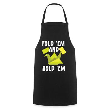 Fold 'em And Hold 'em Paper Art Japanese Art - Cooking Apron - black - Front - AI Model Male 185 dark (185cm)