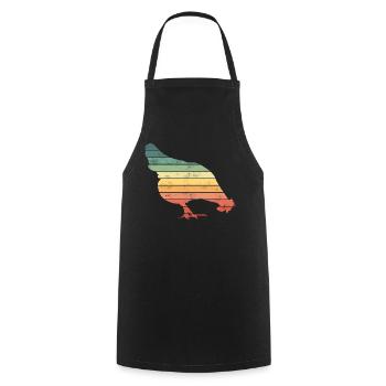 Chicken Chickens - Cooking Apron - black - Front - AI Model Male 185 dark (185cm)