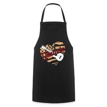 Ukulele Ukulele Flag - Cooking Apron - black - Front - AI Model Male 185 dark (185cm)