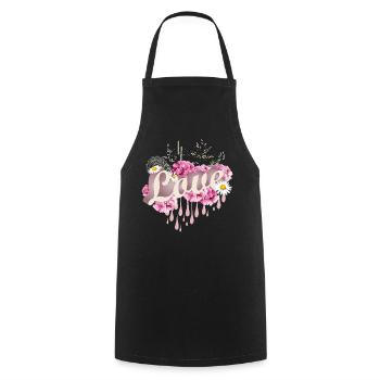 lush Mother's Day bouquet with cloves - Cooking Apron - black - Front - AI Model Male 185 dark (185cm)