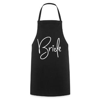Bride - Braut - Junggesellinnenabschied - Jga 2026 - Kochschürze - Schwarz - Vorne - AI Model Male 185 dark (185cm)