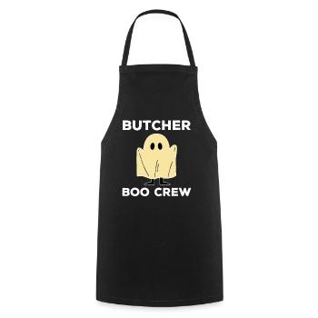 Creepy Butcher Boo Crew Halloween Costume - Cooking Apron - black - Front - AI Model Male 185 dark (185cm)
