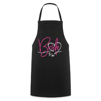 Bride to Be - Cooking Apron - black - Front - AI Model Male 185 dark (185cm)