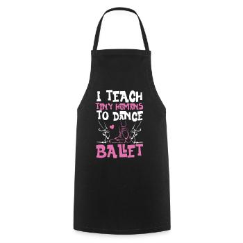 Ballet Dancer Dance Girl Ballerina - Kochschürze - Schwarz - Vorne - AI Model Male 185 dark (185cm)