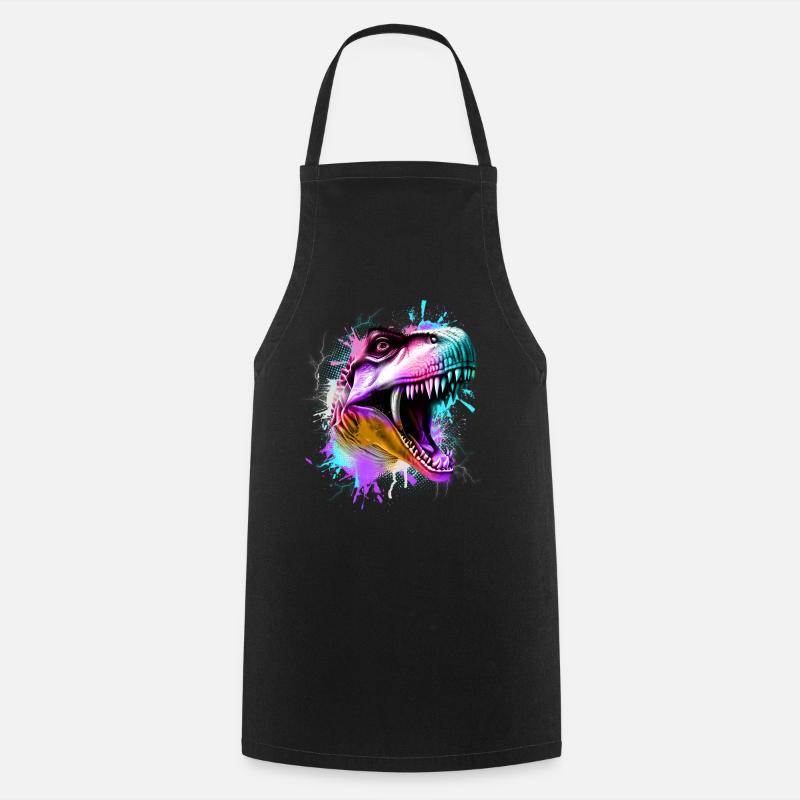T Rex Bunt - Cooking Apron - black
