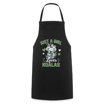 Australie Animal Koala Fille Cadeau Koala - Tablier de cuisine - noir - Devant - AI Model Male 185 dark (185cm)