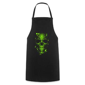 Totenkopf Skull - Kochschürze - Schwarz - Vorne - AI Model Male 185 dark (185cm)