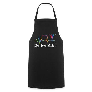 Ballet Danseuse Danse Ballerine - Tablier de cuisine - noir - Devant - AI Model Male 185 dark (185cm)