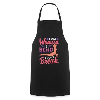 Contortion I Am Woman I Bend Gymnastics Backflip - Cooking Apron - black - Front - AI Model Male 185 dark (185cm)