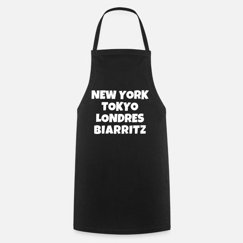 Biarritz, Basque, Basque Country - Cooking Apron - black