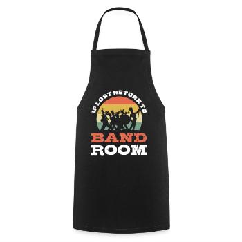 If Lost Return To Band Room - Cooking Apron - black - Front - AI Model Male 185 dark (185cm)