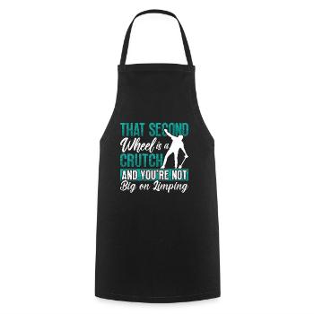 Unicycle That Second Wheel Is A Cycling Unicyclist - Cooking Apron - black - Front - AI Model Male 185 dark (185cm)