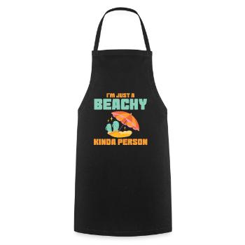 Summer Beach Holidays - Cooking Apron - black - Front - AI Model Male 185 dark (185cm)