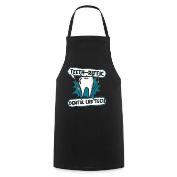 Teeth Riffic Dental Laboratory Dental Laboratory Dental Technician - Cooking Apron - black - Front - AI Model Male 185 dark (185cm)