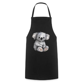 Niedlicher Koala für einen Tierliebhaber - Kochschürze - Schwarz - Vorne - AI Model Male 185 dark (185cm)