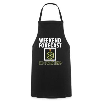 Weekend forecast: 100% chance of 3D printing - Cooking Apron - black - Front - AI Model Male 185 dark (185cm)