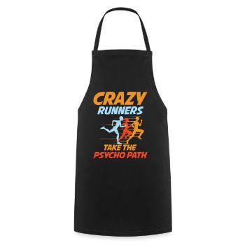 Crazy Runners Take The Psycho Path - Kochschürze - Schwarz - Vorne - AI Model Male 185 dark (185cm)
