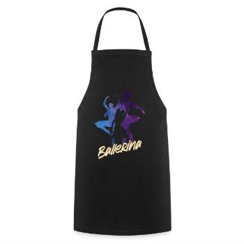 Ballet Dancer Dance Girl Ballerina - Cooking Apron - black - Front - AI Model Male 185 dark (185cm)