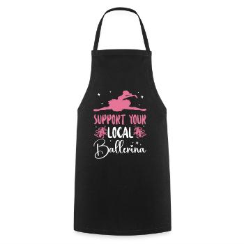 Ballet Dancer Dance Girl Ballerina - Kochschürze - Schwarz - Vorne - AI Model Male 185 dark (185cm)