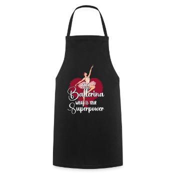 Ballet Dancer Dance Girl Ballerina - Cooking Apron - black - Front - AI Model Male 185 dark (185cm)