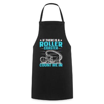 If There Is A Rollercoaster Count Me In Roller - Cooking Apron - black - Front - AI Model Male 185 dark (185cm)