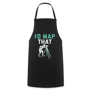 Je cartographierais le technicien terrestre Land Surve - Tablier de cuisine - noir - Devant - AI Model Male 185 dark (185cm)