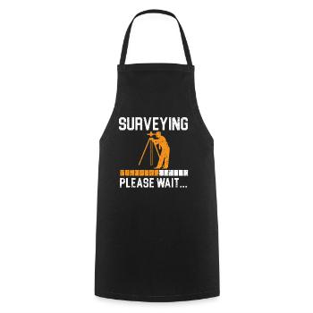 Arpentage Veuillez patienter Cartographe Géomètre - Tablier de cuisine - noir - Devant - AI Model Male 185 dark (185cm)