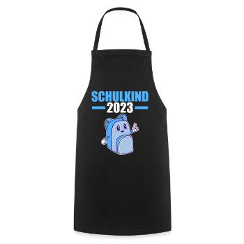 Schulkind 2023 Schulbeginn Einschulung - Kochschürze - Schwarz - Vorne - AI Model Male 185 dark (185cm)