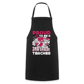 3rd Grade Teacher Proud To Be A 3rd Grade Teacher - Cooking Apron - black - Front - AI Model Male 185 dark (185cm)