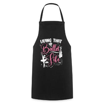 Ballet Danseuse Danse Ballerine - Tablier de cuisine - noir - Devant - AI Model Male 185 dark (185cm)