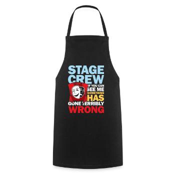 Stage Crew See Me Something Has Gone Wrong - Kochschürze - Schwarz - Vorne - AI Model Male 185 dark (185cm)