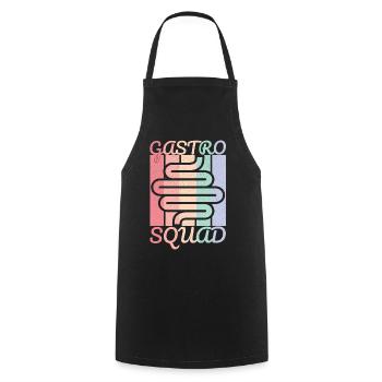 New Gastro Nurse Squad Gastroenterology Doctor - Cooking Apron - black - Front - AI Model Male 185 dark (185cm)