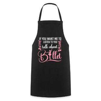 Ballet Danseuse Danse Ballerine - Tablier de cuisine - noir - Devant - AI Model Male 185 dark (185cm)