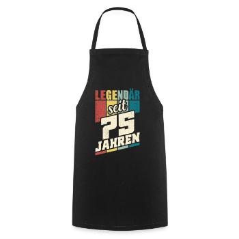 75. Geburtstag Legendär Seit 75 Jahren Legende 75 - Kochschürze - Schwarz - Vorne - AI Model Male 185 dark (185cm)