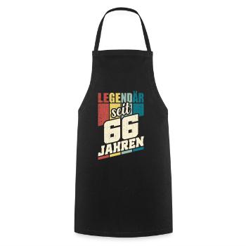 66. Geburtstag Legendär Seit 66 Jahren Legende 66 - Kochschürze - Schwarz - Vorne - AI Model Male 185 dark (185cm)