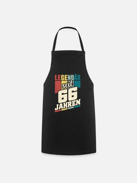 66. Geburtstag Legendär Seit 66 Jahren Legende 66 - Kochschürze - Schwarz