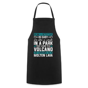 Detective Being A Detective Is Easy Investigation - Cooking Apron - black - Front - AI Model Male 185 dark (185cm)