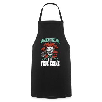 Detective It's A Good Time For True Investigation - Cooking Apron - black - Front - AI Model Male 185 dark (185cm)