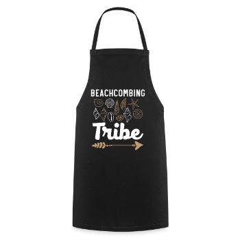 Beachcombing Tribe Shell Collection Beach Ridge - Tablier de cuisine - noir - Devant - AI Model Male 185 dark (185cm)