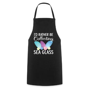 Pardon. Je ne peux pas. J’ai des projets sur la plage - Tablier de cuisine - noir - Devant - AI Model Male 185 dark (185cm)
