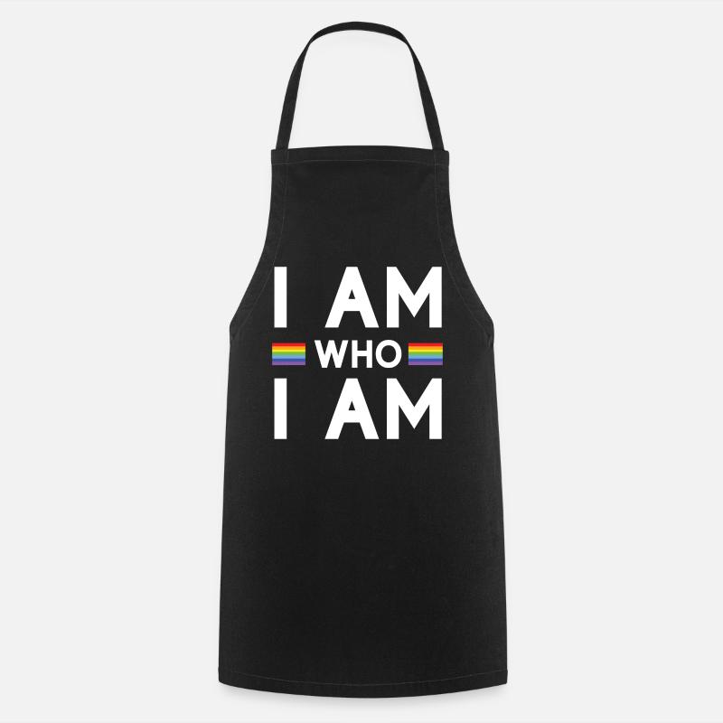 Pride Month - Ich bin, wer ich bin - LGBTQ+ - Kochschürze - Schwarz