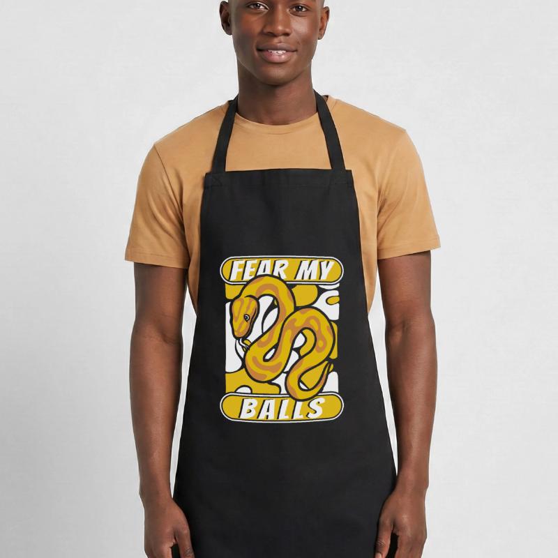 Fear My Balls Python Snake Banana Ball Python Tablier de cuisine