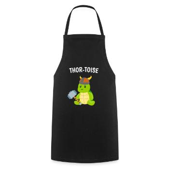 Mignons Vikings Thor Turtle Enfants - Tablier de cuisine - noir - Devant - AI Model Male 185 dark (185cm)