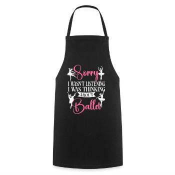 Ballet Danseuse Danse Ballerine - Tablier de cuisine - noir - Devant - AI Model Male 185 dark (185cm)