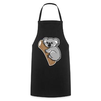 Koala Koala Watercolor - Cooking Apron - black - Front - AI Model Male 185 dark (185cm)