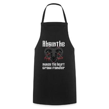 Satan Belzébuth Diable Gothique Pentagramme Mystique - Tablier de cuisine - noir - Devant - AI Model Male 185 dark (185cm)
