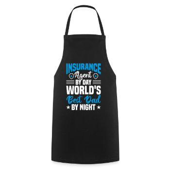 Insurance Merchant Insurance Agent - Cooking Apron - black - Front - AI Model Male 185 dark (185cm)