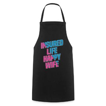 Insurance Salesman Insurance Agent - Cooking Apron - black - Front - AI Model Male 185 dark (185cm)