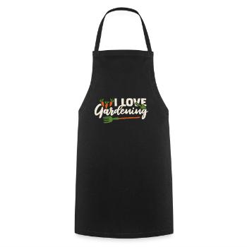 I Love Gardening Allotment Garden Horticulture Gardener - Cooking Apron - black - Front - AI Model Male 185 dark (185cm)